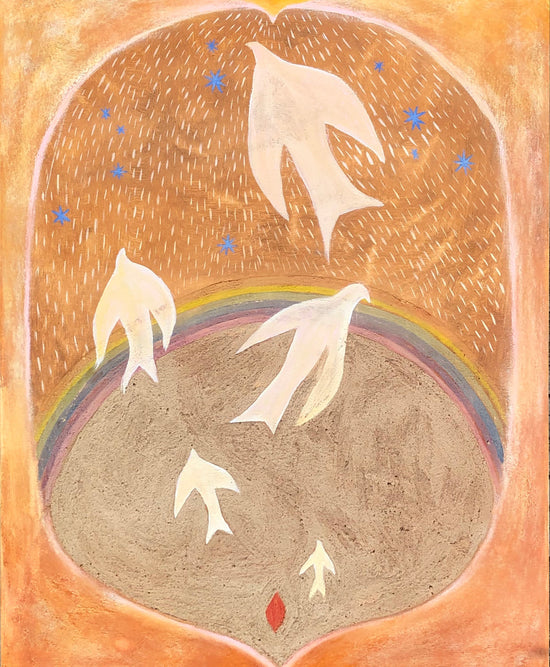 TRAVELLING AT DUSK, I SEE ETHERIC RAINBOWS IN THE SKY